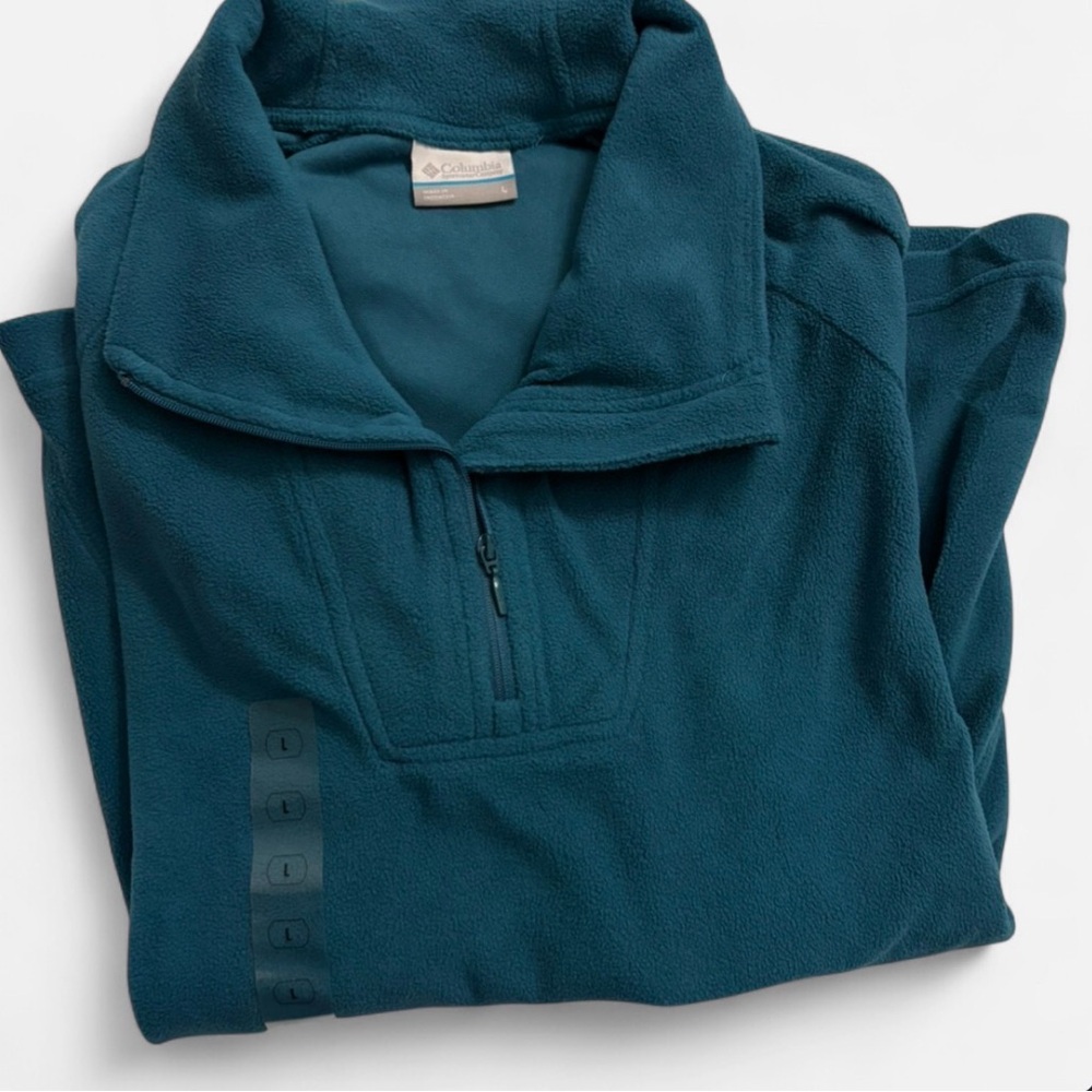 Columbia Deep Teal Half-Zip Fleece Pullover